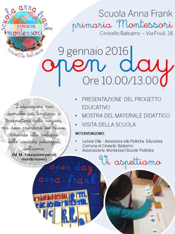 9-1-2016 Open Day Scuola Anna Frank Primaria Montessori OK