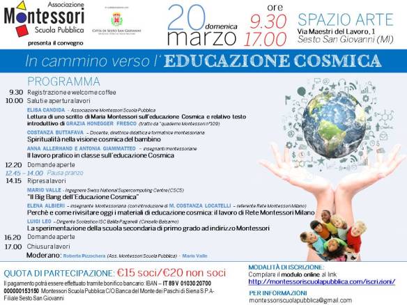 Associazione Montessori Scuola Pubblica_20 marzo 2016_educazione cosmica